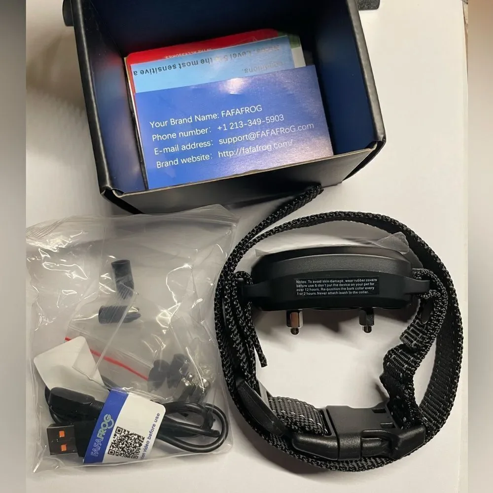 FARAFROG (NEW) Smart Rechargeable Dog Bark Control Collar (For All Dog Sizes)